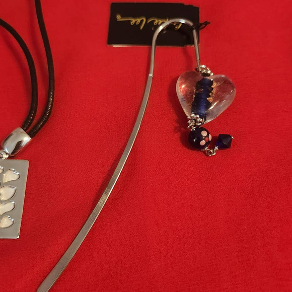 Cookie Lee 3 pc Luggage Tag, Book‎ Hook, and Hair Band - Picture 3 of 7